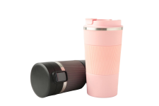 two-thermo-cups-thermos-mugs-tea-coffee-isolated-white-background-black-pink-him-her-hot-beverage-couples